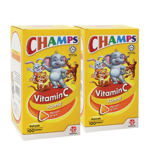 Champs Vitamin C 30mg Chewable Tablet (Orange) - Image 2