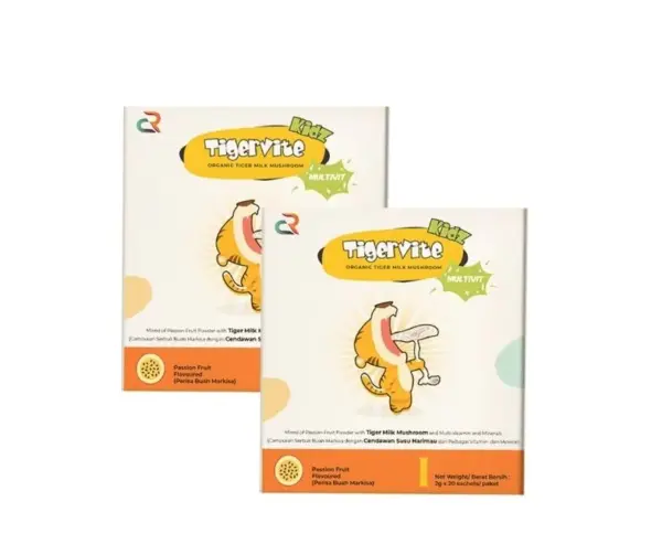 Tigervite Kidz Organic Tiger Milk Mushroom (Passion Fruit) - Image 2