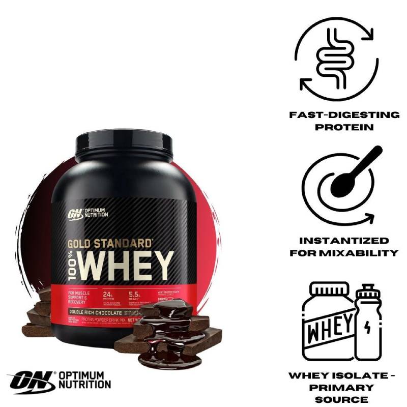 Optimum Nutrition Gold Standard 100% Whey Double Rich Chocolate Powder - Image 2