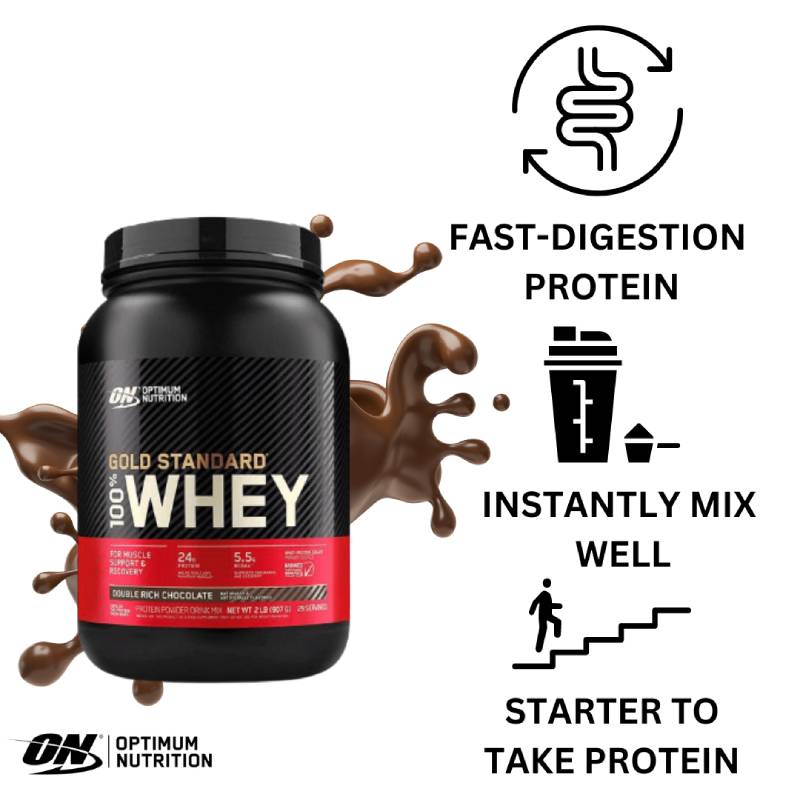 Optimum Nutrition Gold Standard 100% Whey Double Rich Chocolate Powder - Image 3