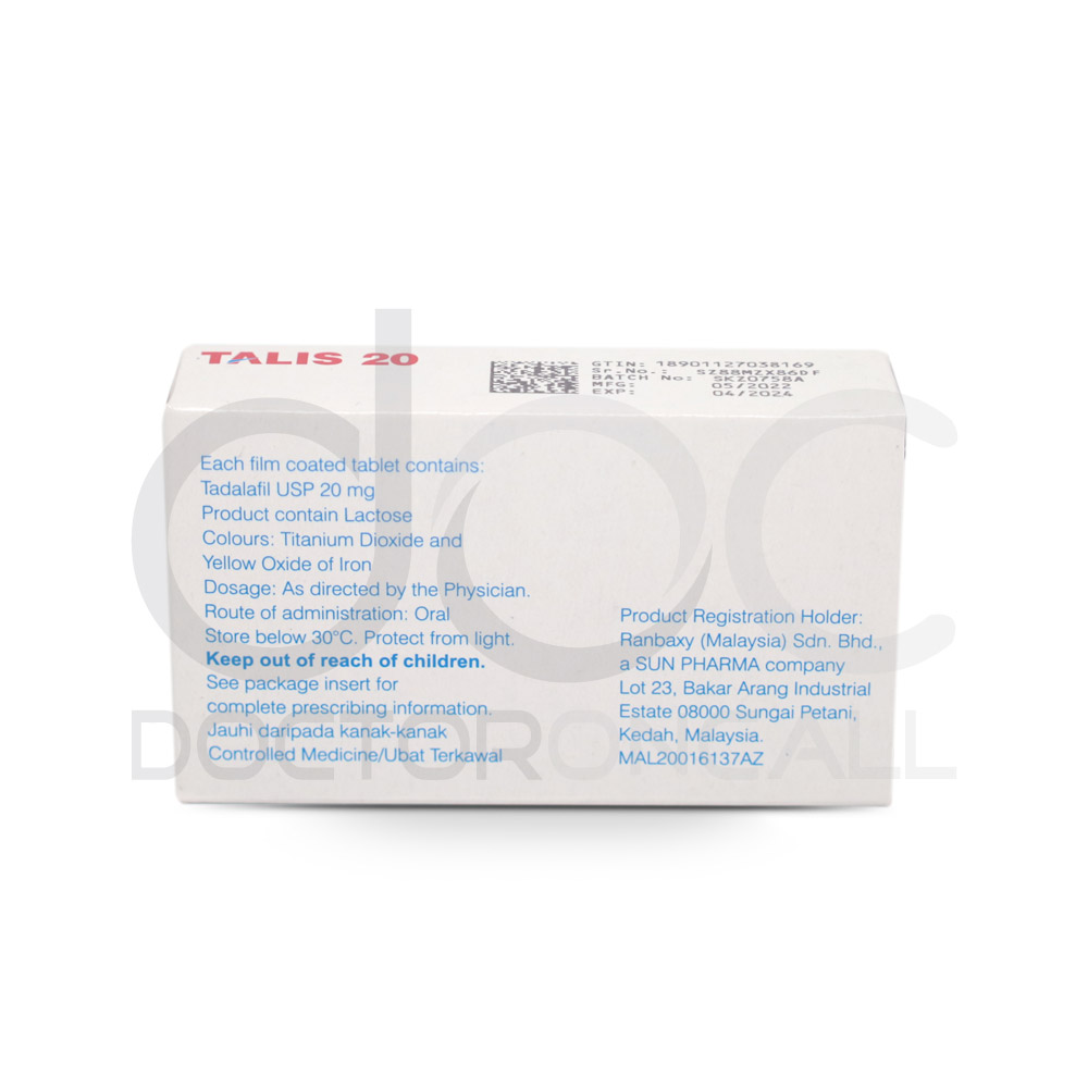 Talis 20mg Tablet - Image 2