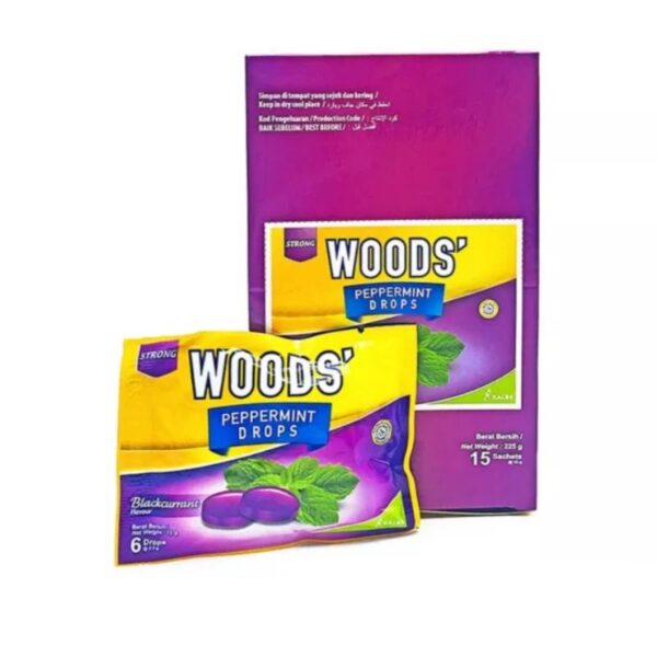 Woods Peppermint Drops Lozenges - Blackcurrant