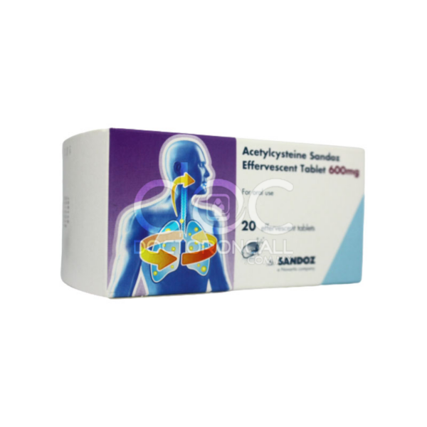 Sandoz Acetylcysteine 600mg Tablet