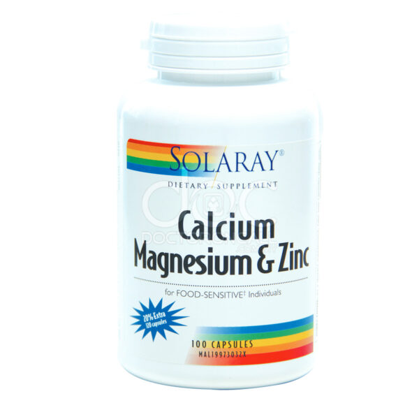 Solaray Calcium Magnesium Zinc Capsule - Image 2