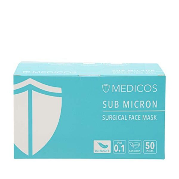 Medicos 4Ply Ultrasoft Sub Micron Surgical Face Mask 50s - Image 2