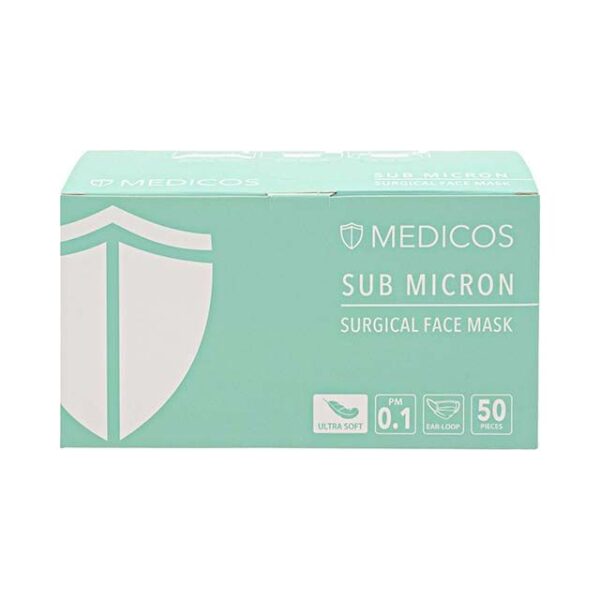 Medicos 4Ply Ultrasoft Sub Micron Surgical Face Mask 50s - Image 5
