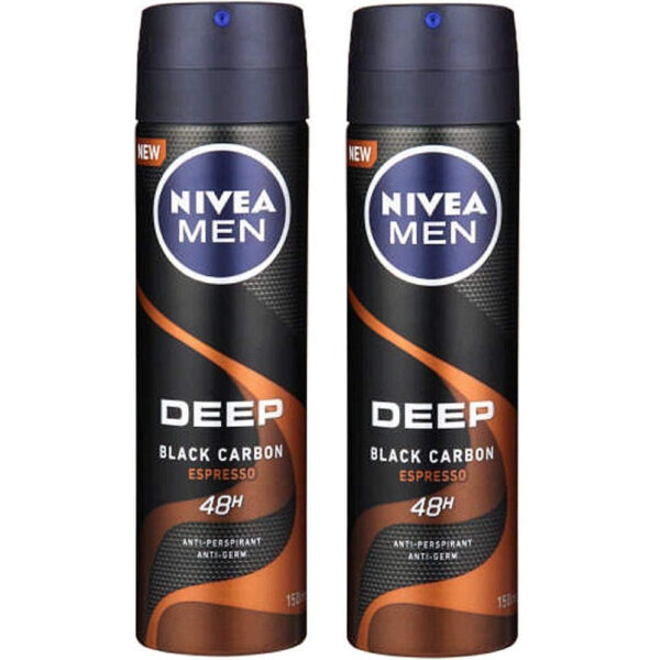 Nivea (Men) Deep Black Charcoal Espresso Body Spray - Image 2
