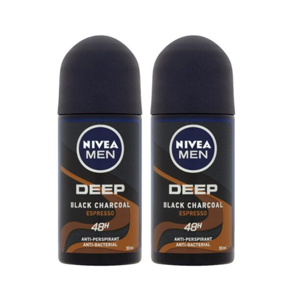 Nivea (Men) Deep Black Charcoal Espresso Roll On - Image 2