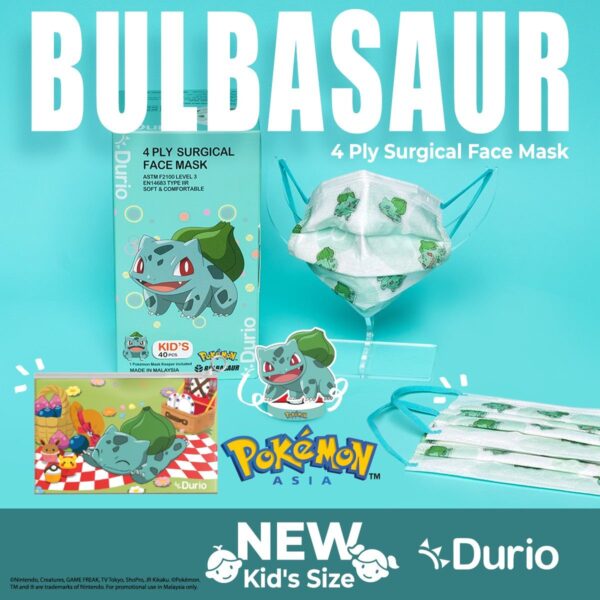 Durio 546K Pokemon Kids 4 Ply Surgical Face Mask 40s - Image 3