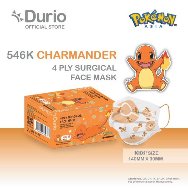 Durio 546K Pokemon Kids 4 Ply Surgical Face Mask 40s - Image 7