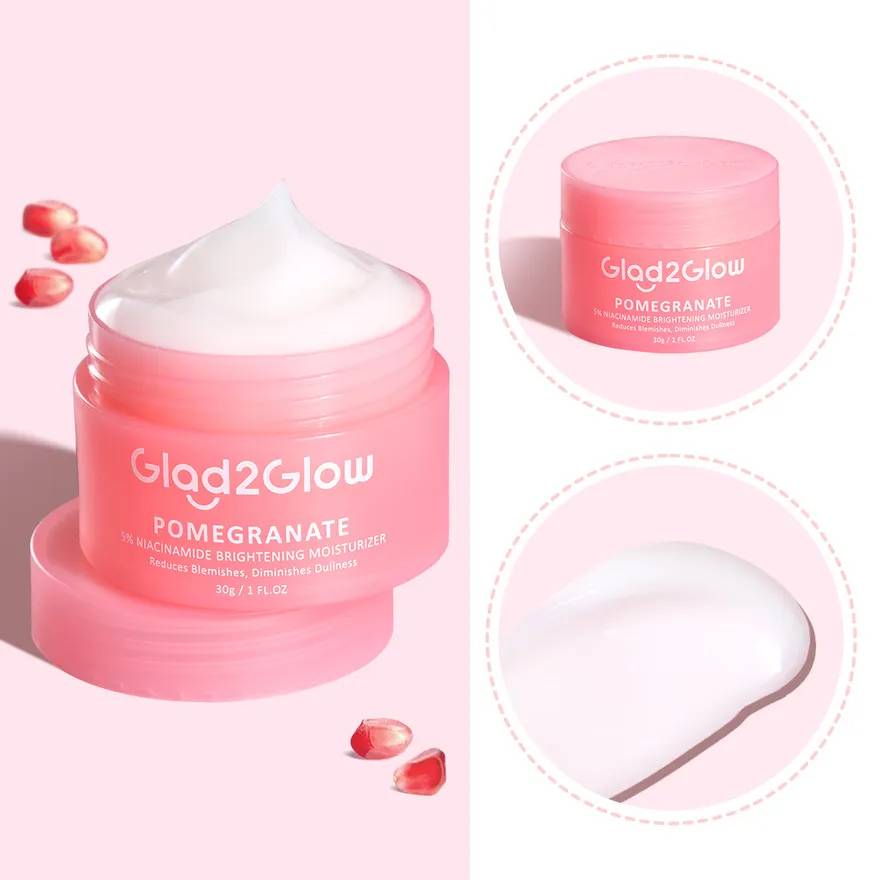 Glad2Glow Pomergranate 5% Niacinamide Brightening Moisturizer - Image 2