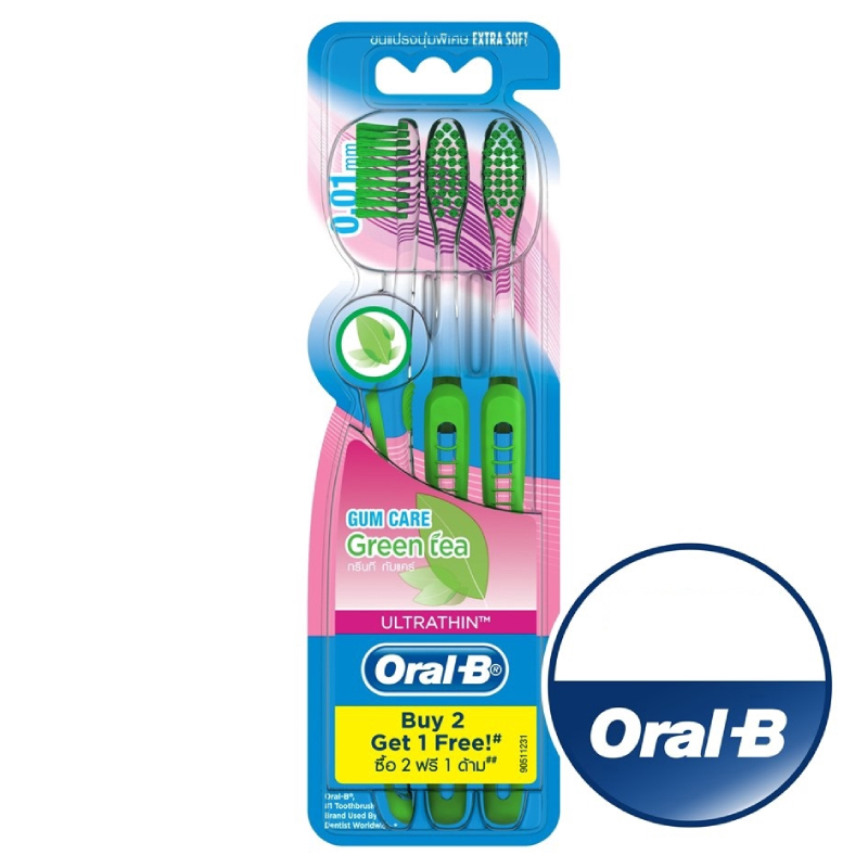 Oral B Ultra Thin Gum Care Green Tea Extra Soft Toothbrush - Image 2