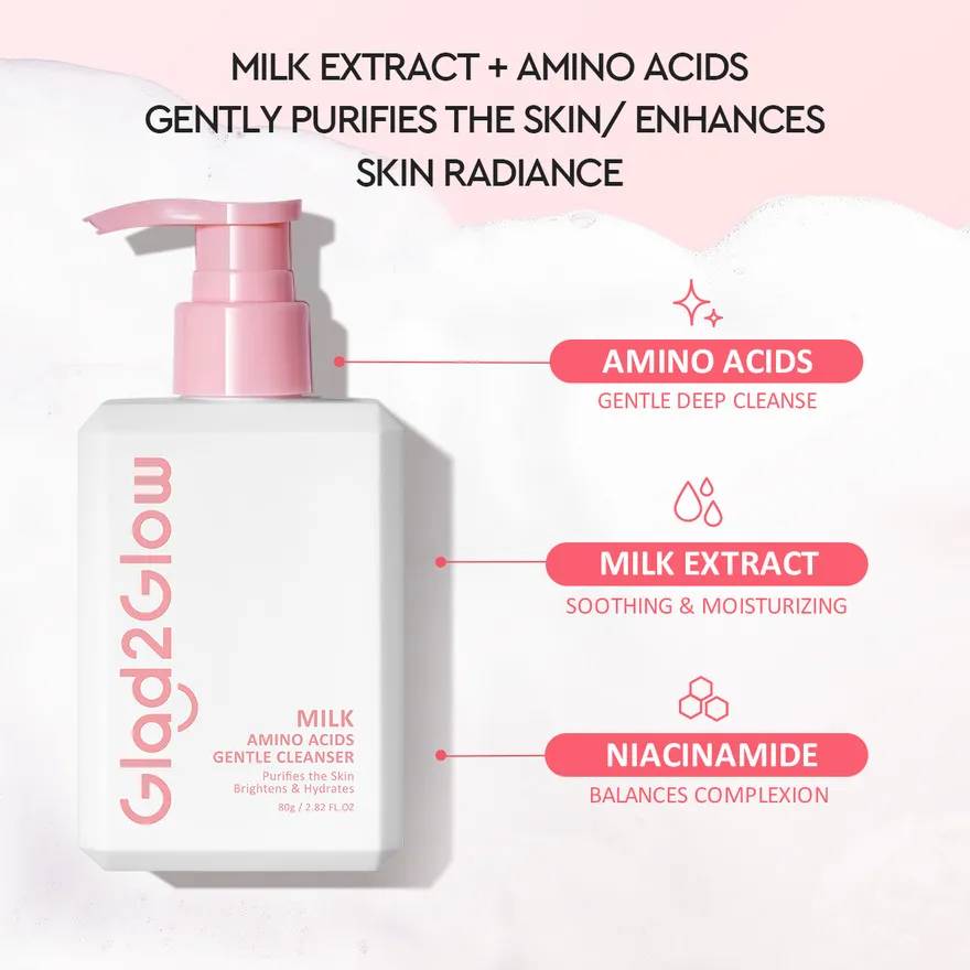 Glad2Glow Milk Amino Acids Gentle Cleanser - Image 2