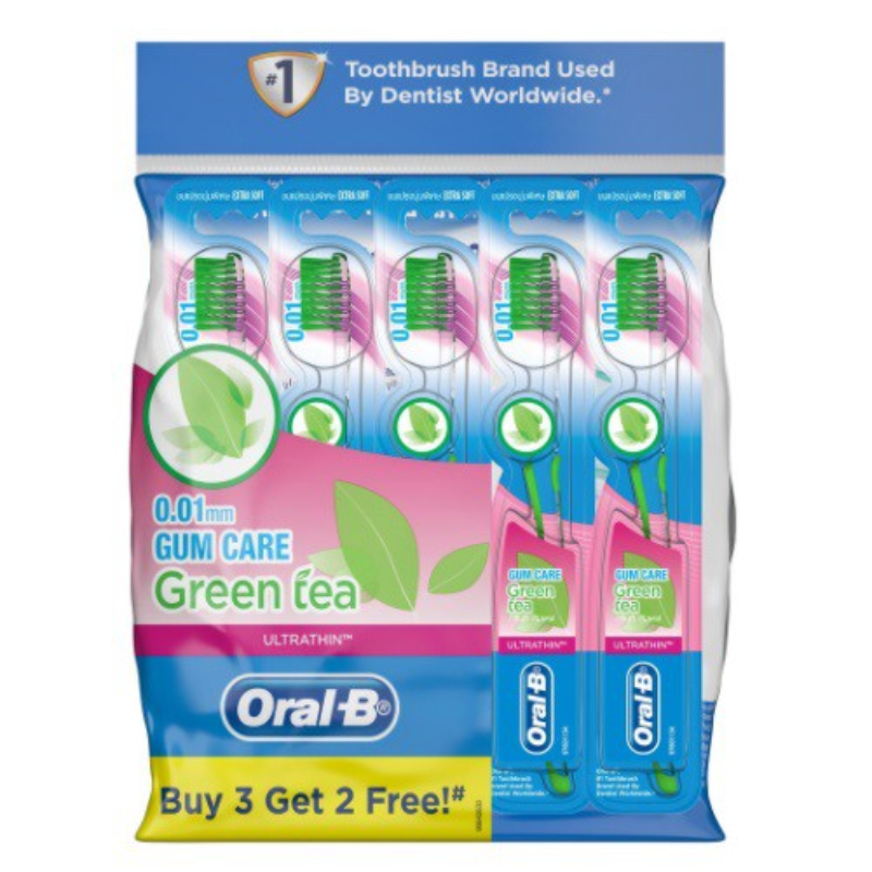 Oral B Ultra Thin Gum Care Green Tea Extra Soft Toothbrush - Image 3