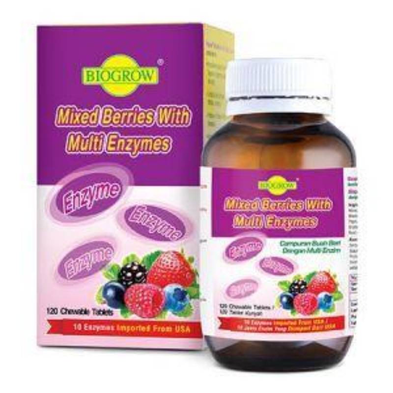 BioGrow Mixed Berries with Multi Enzymes Tablet 120s