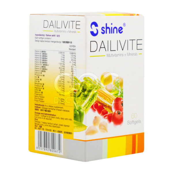 Shine Dailivite Multivitamins + Minerals Softgels 60s