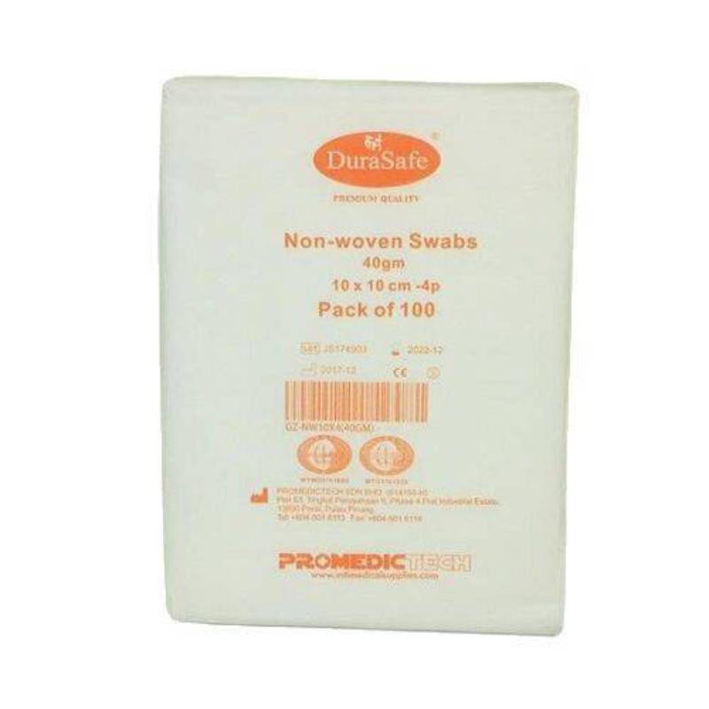 Durasafe Non Woven 4Ply Gauze Swab 100s - Image 2