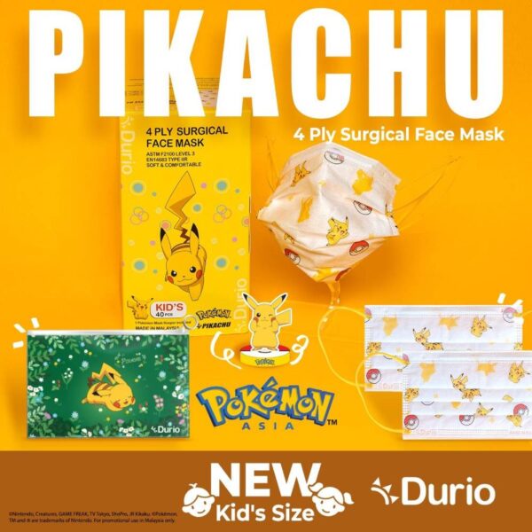 Durio 546K Pokemon Kids 4 Ply Surgical Face Mask 40s - Image 9