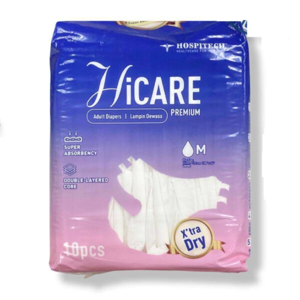Hicare Adult Diapers Extra Dry 10s - Image 2