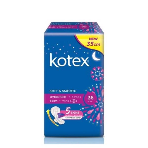 Kotex Soft & Smooth Overnight 32cm Wings Pad
