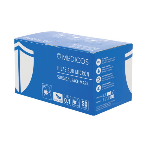 Medicos 4 Ply Classic Hijab Mask (Blue)