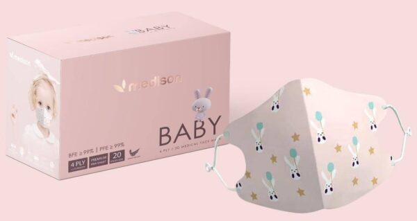 Medison 3D 4 Ply Baby Medical Face Mask 20s - Image 3