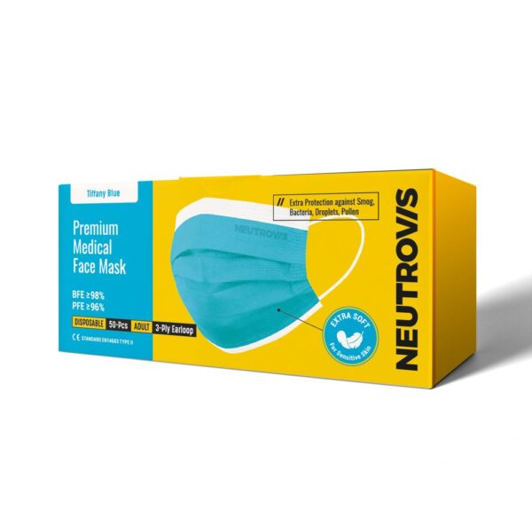Neutrovis 3Ply Premium Medical Face Mask Adult Ultrasoft 50s - Image 4