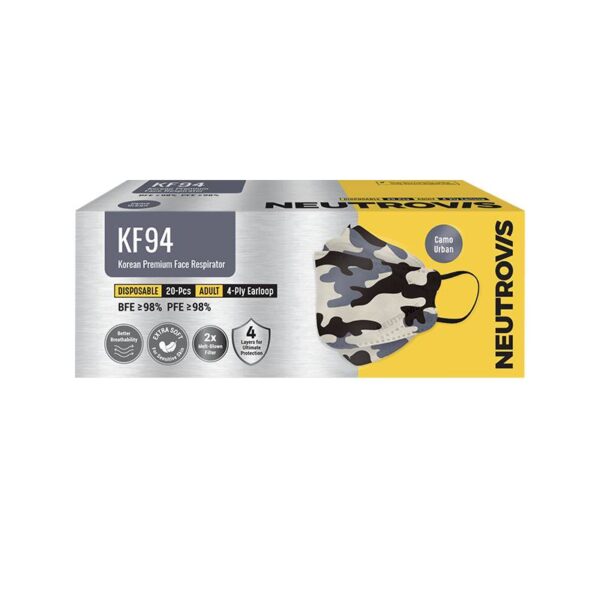 Neutrovis KF94 4Ply Face Mask (Camo Urban)