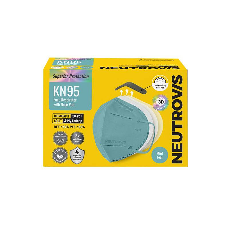Neutrovis KN95 4Ply Face Mask (Mint Teal)