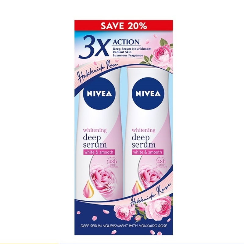 Nivea (Women) Whitening Deep Serum Hokkaido Rose Body Spray - Image 2