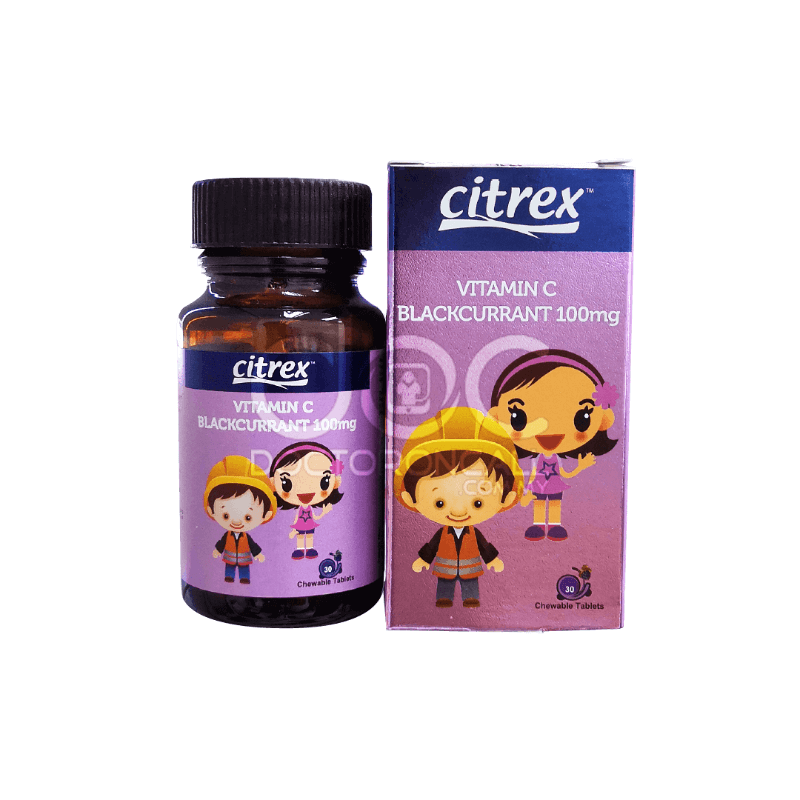 Citrex Vitamin C 100mg Chewable Tablet (Blackcurrant) 90 tabs (bottle)