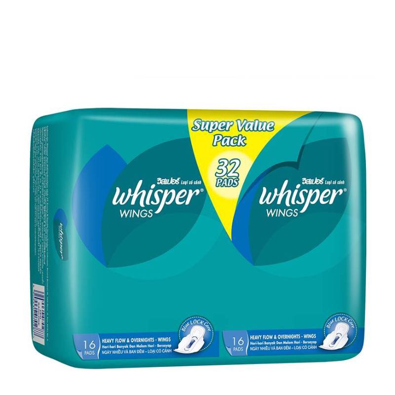 Whisper Heavy Flow & Overnight Wings Pad