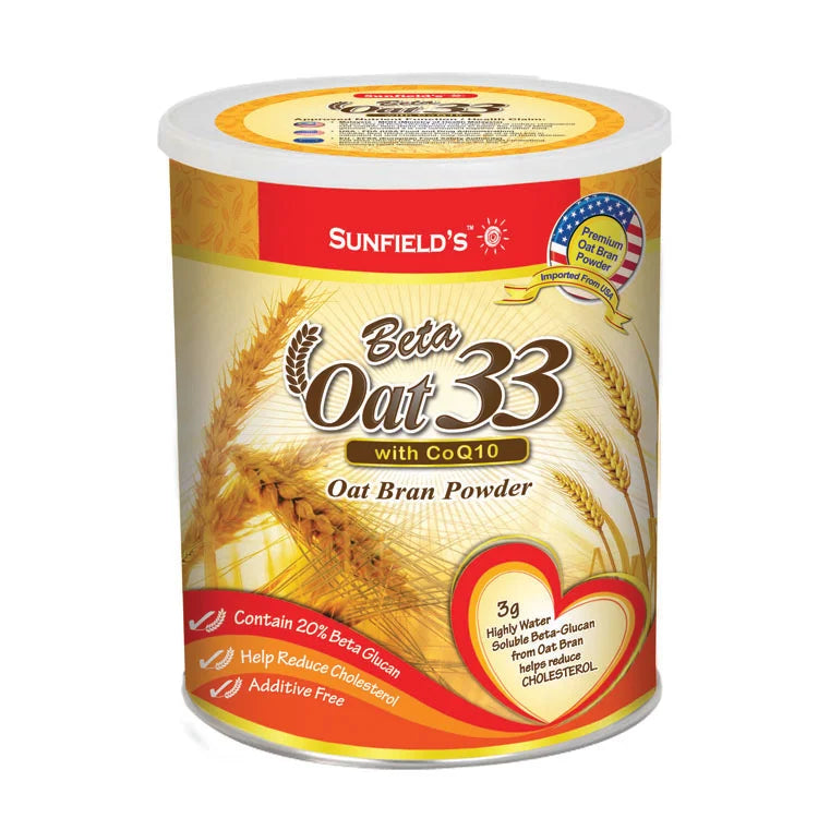 Sunfields Beta Oat 33 CoQ10 Oat Bran Powder