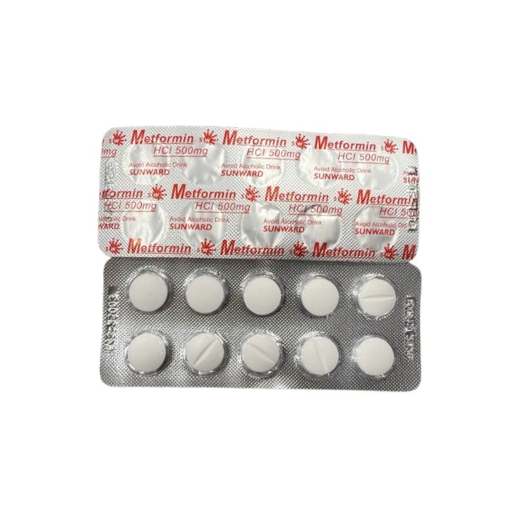 Sunward Metformin 500mg Tablet