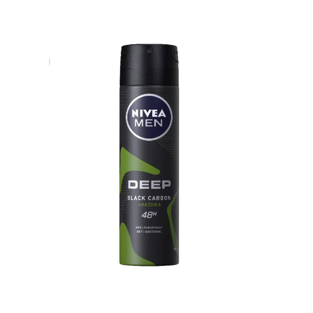 Nivea (Men) Deep Black Charcoal Amazonia Body Spray